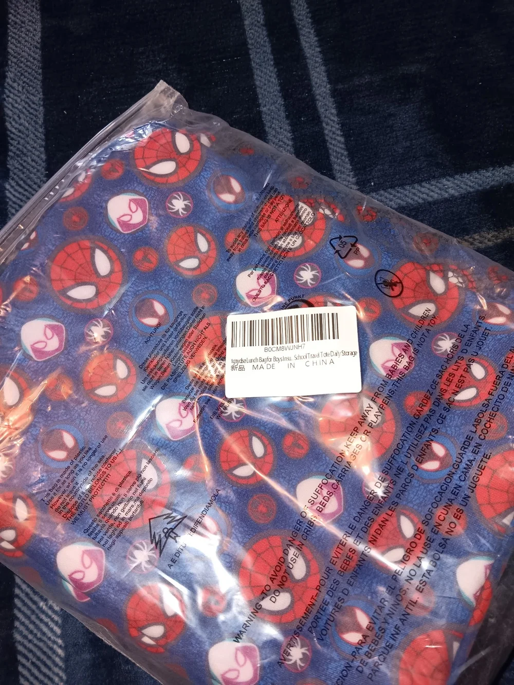Blue Kids Spiderman Backpack
